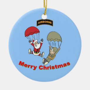 Flygburen Santa II Julgransprydnad Keramik