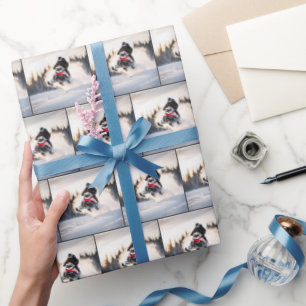 Flygburen sopporkare i Snö Cloud Presentpapper