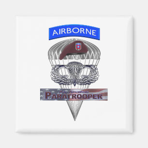 Flygburet Tab Steel Paratrooper Jump Vinge Magnet