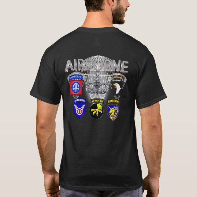 Flygburna enheter i armén t shirt (Baksida)