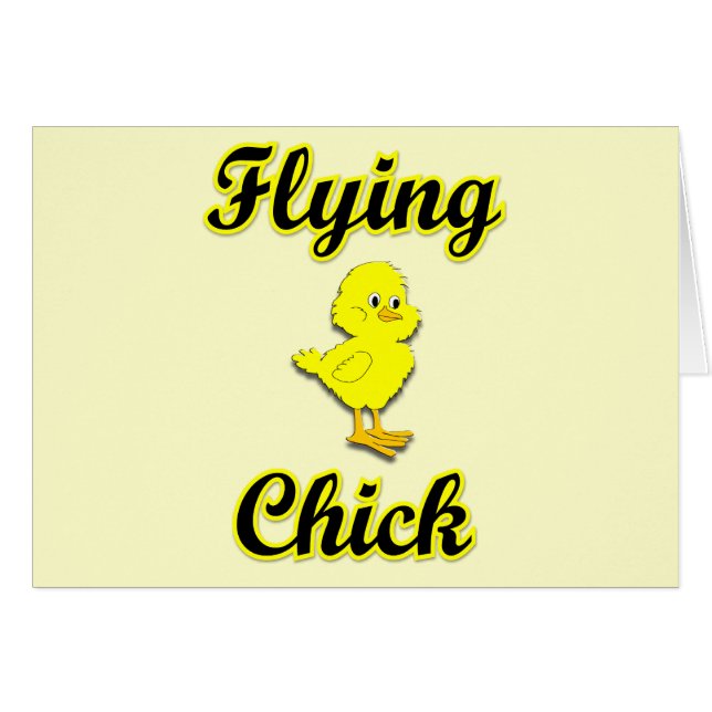 Flygchick Hälsningskort (Framsidan Horizontal)
