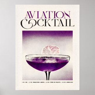 Flygcocktail: A Violet Delight Poster