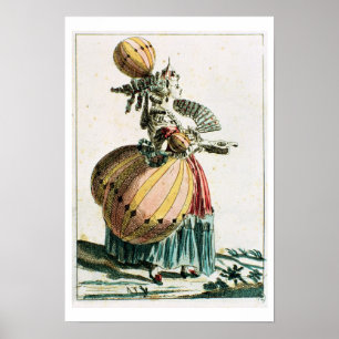Flygcoquetten, c.1784 (färggravyr) poster