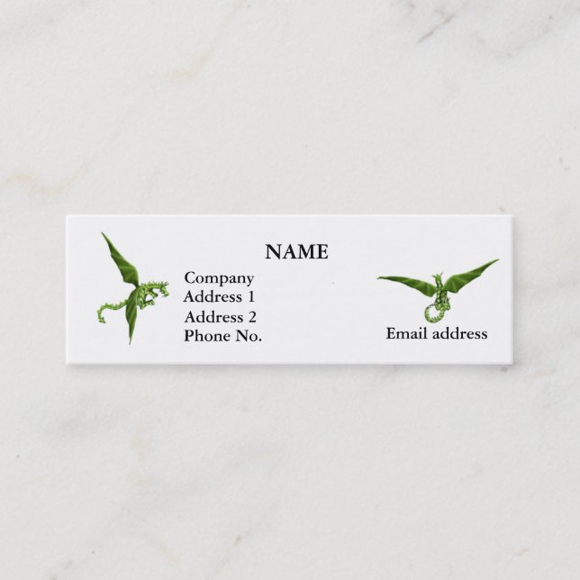 Flygdrakar profilerar kortet mini visitkort (Framsida)