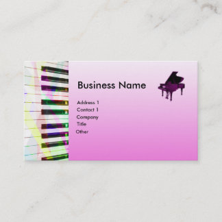 Flygel med tangentbord i rosor visitkort