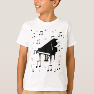 Flygel och musik noter t shirt