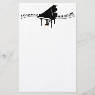 Flygel och tangentbord brevpapper