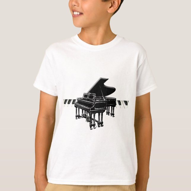 Flygel och tangentbord tee shirt (Framsida)