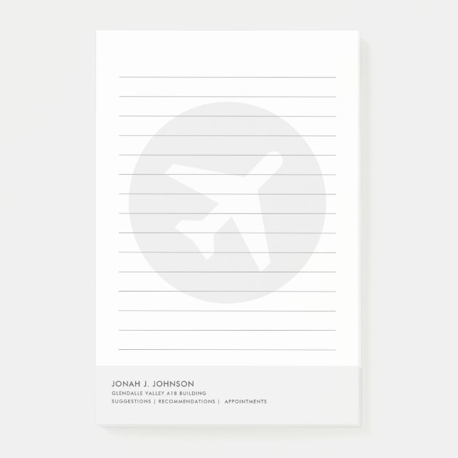 Flygelektronik + Flygteknik | Minimalistisk stil Post-it Block (Framsida)