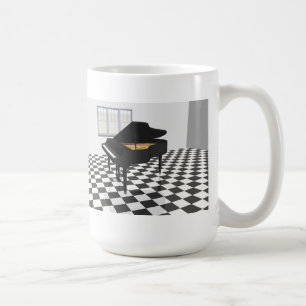 Flygeln & belägger med tegel golv: 3D modellerar: Kaffemugg