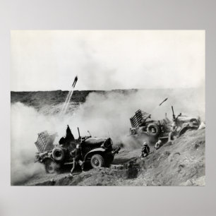 Flyger den monterade marin- lastbilen för WWII US, Poster