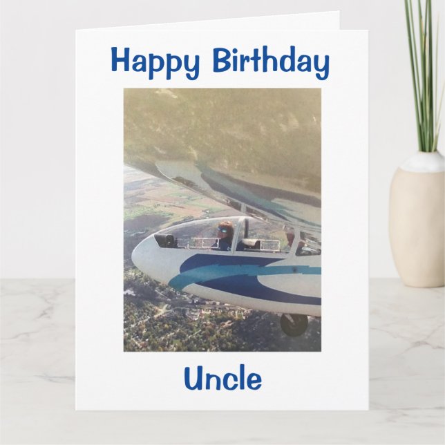 FLYGER HÖGT ÖNSKEMÅL FÖR UNCLE BIRTHDAY-KORT KORT (Framsida)