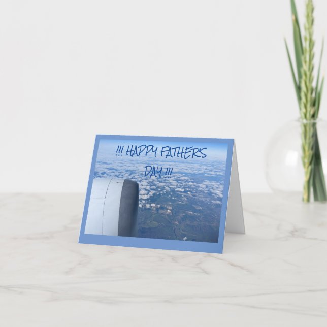 Flyger Högt Upp I Luften, Fars Dagskort  Kort (Framsida)