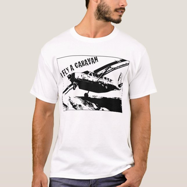 "FLYGER JAG T-tröja för en HUSVAGN" Tee Shirt (Framsida)