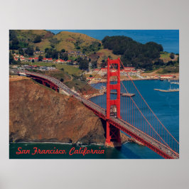 Flyger över San Francisco Golden Gate Bridge Poster