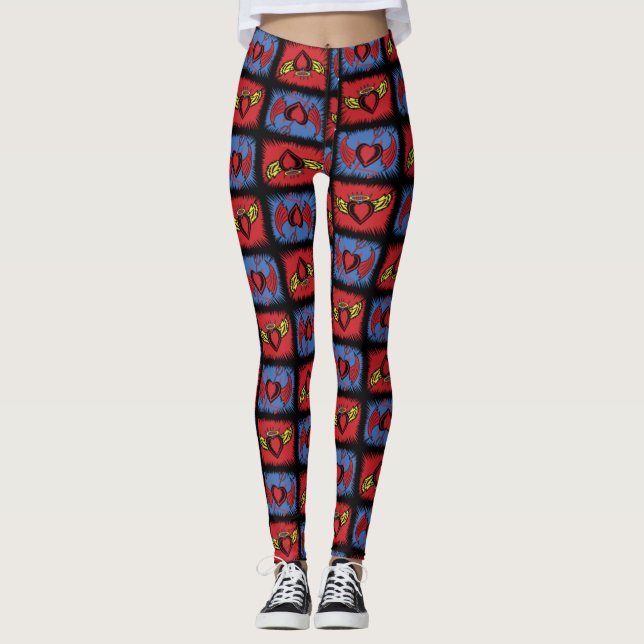 Flyger Valentine Hearts Leggings (Framsida)
