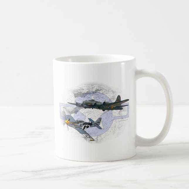 Flygeskort för Mustang P-51 Kaffemugg (Höger)