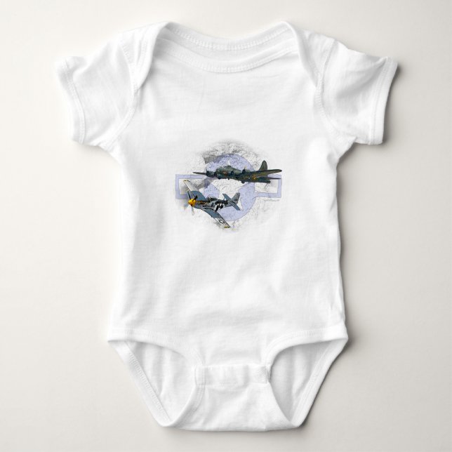 Flygeskort för Mustang P-51 Tee (Framsida)