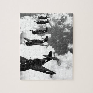 Flyget för TBF (hämnare) i formation_War avbilda Pussel