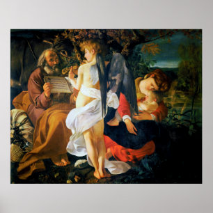 Flyget in i Egypten av Caravaggio (1596) Poster