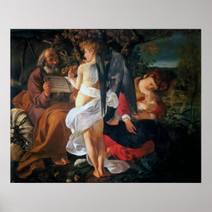 Flyget in i Egyptenen, Caravaggio Poster