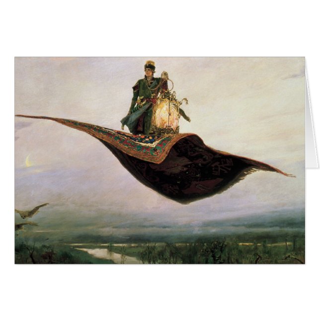 Flyget mattar hälsningskort (Framsidan Horizontal)