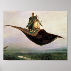 Flyget mattar vid Viktor Vasnetsov (1880) Poster