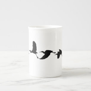 Flygfåglar-djur-silhouette Benporslin Mugg