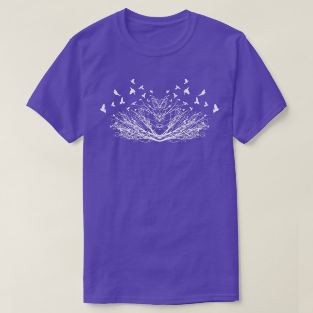 Flygfåglar och träd t shirt (Design framsida)