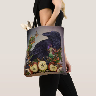 Flygfantasi Raven Faery-handväskan Tygkasse