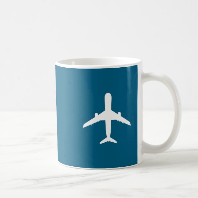 Flygfantast Flygplanspilot Pappa Konstverk Kaffemugg (Höger)