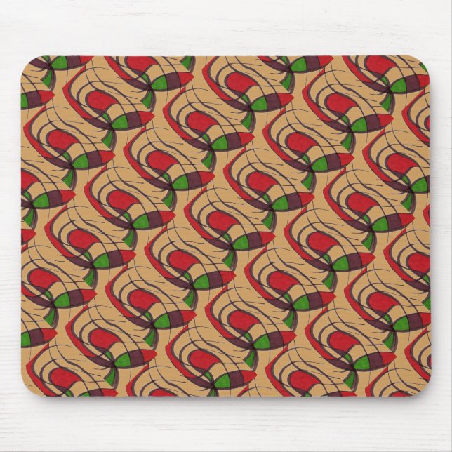 ’Flygfisk’, kokt Abstract Design Mousepad Musmatta (Framsidan)