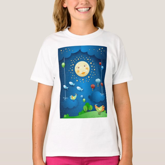 Flygfiskar och månljus t shirt (Framsida)