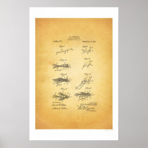 Flygfiske 1921 US Patent Poster - E H Peckinpaug