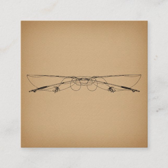 Flygfiske Antique Art Fishpoles Vintage Tilläggskort (Framsida)