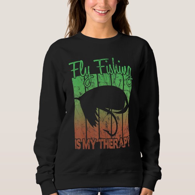 Flygfiske är min terapi t shirt (Framsida)