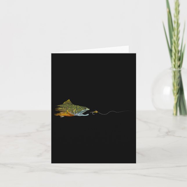 Flygfiske Brook Trout Dry Fly Tying Fisherman Kort (Framsida)
