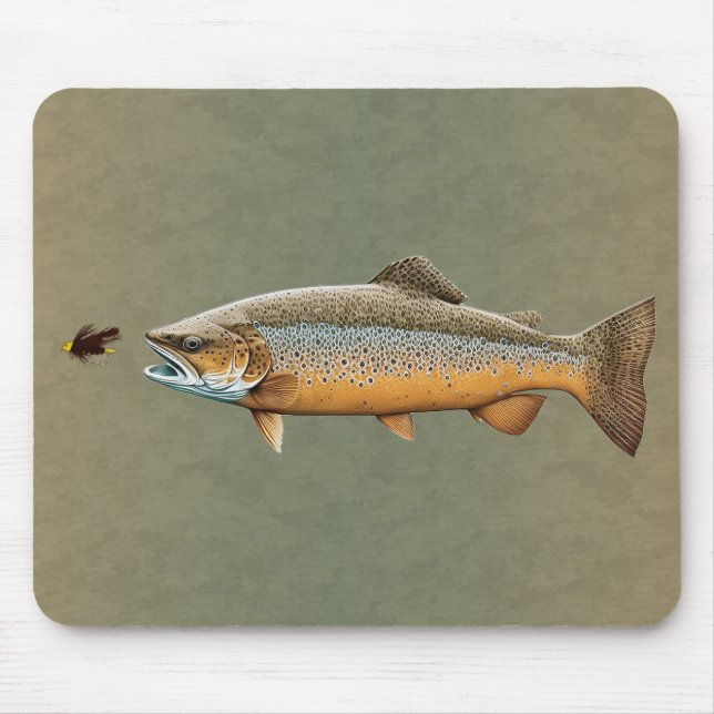 Flygfiske Brown Trout Musmatta (Framsidan)