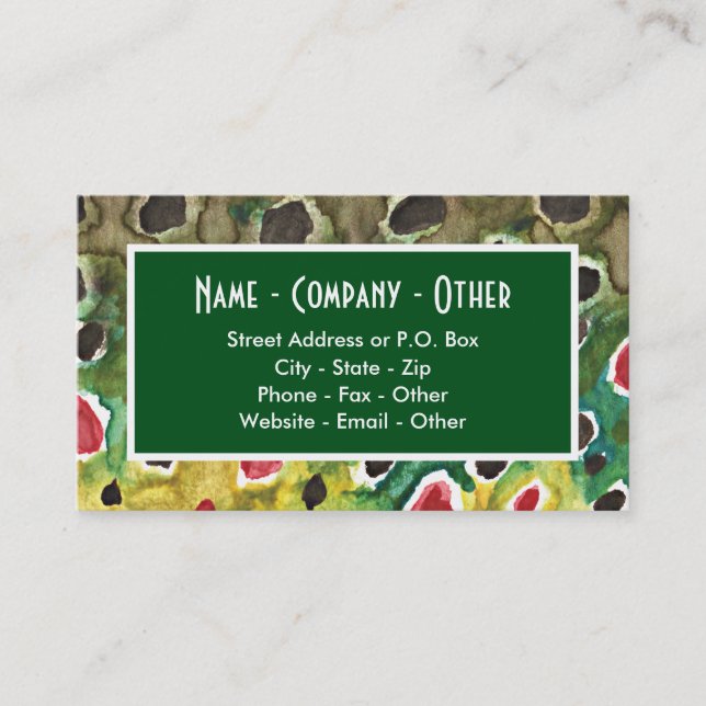 Flygfiske Brown Trout Visitkort (Framsida)