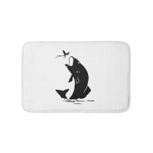 Flygfiske Fish Jump Larvea Krok Fisherman Gift Badrumsmatta