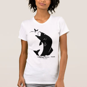 Flygfiske Fish Jump Larvea Krok Fisherman Gift T Shirt