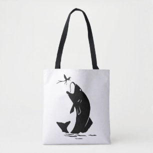 Flygfiske Fish Jump Larvea Krok Fisherman Gift Tygkasse