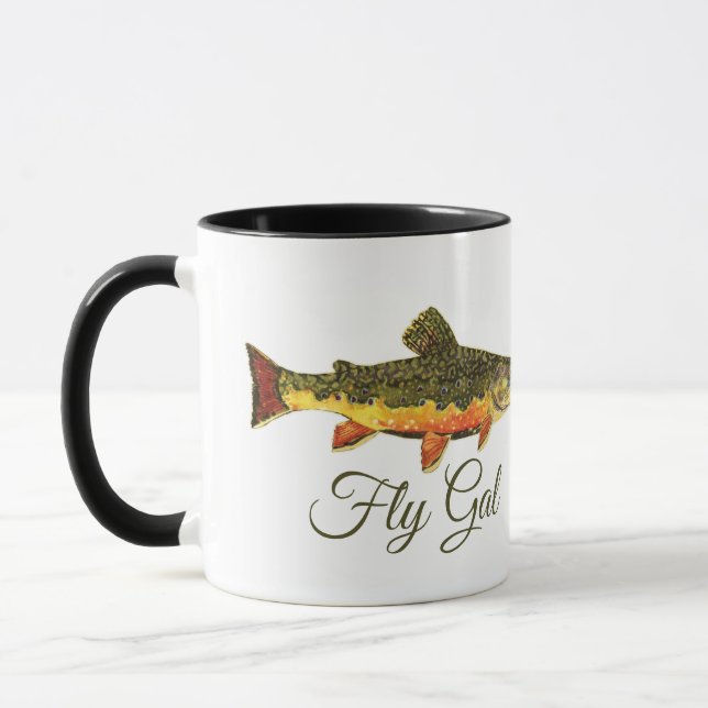 flygfiske FLY GAL Brook Trout Fisherwomen's Mugg (Vänster)