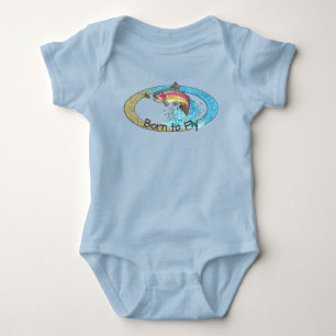 Flygfiske för banhoppningregnbågeforell t shirt