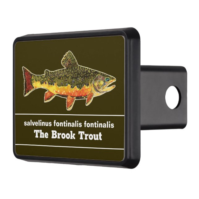 flygfiske för en Brookie - Brook Trout Fisherman Dragkroksskydd (Vänster)