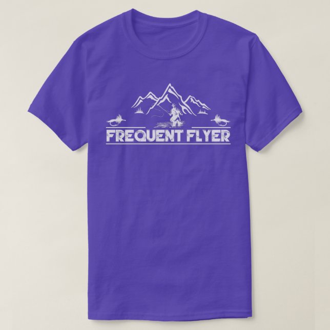 Flygfiske för frekvent flygblad t shirt (Design framsida)