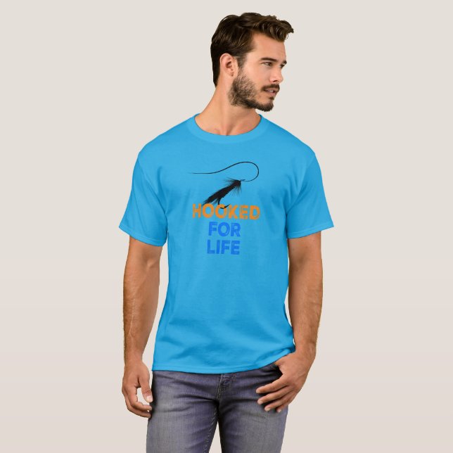Flygfiske för livförsäkring t shirt (Hel framsida)