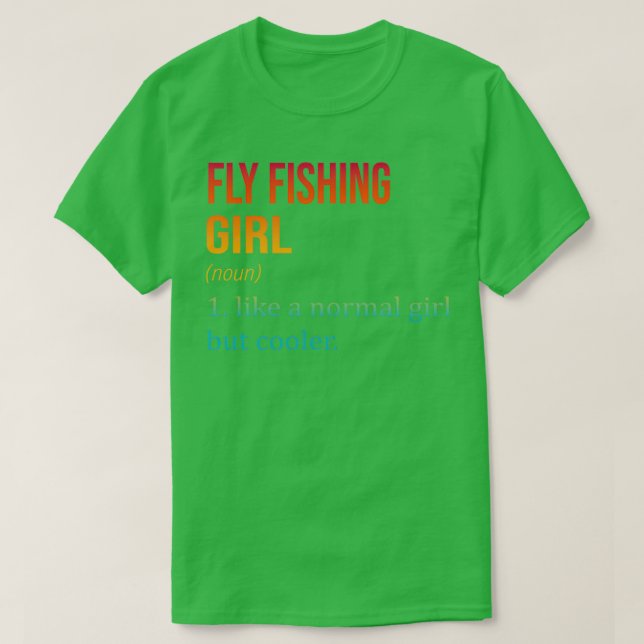 FLYGFISKE Girl som en vanlig flicka, men kylare Ro T Shirt (Design framsida)