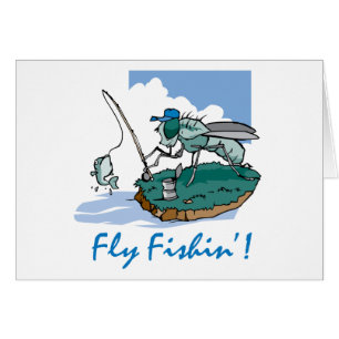 Flygfiske Hälsningskort