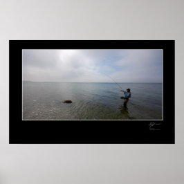 Flygfiske i danska kusten poster